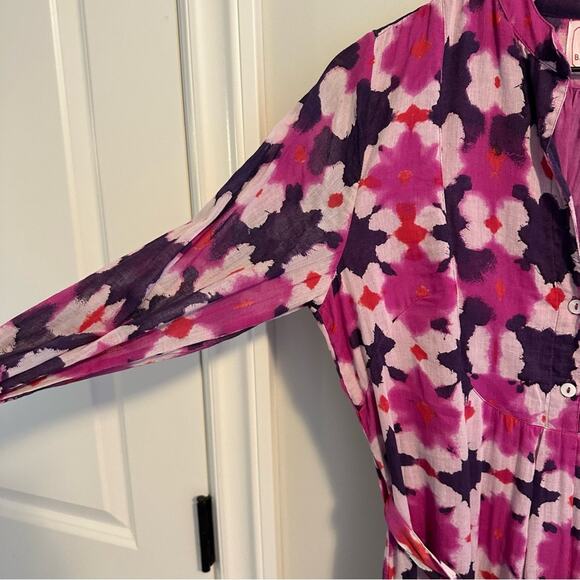 Banjanan Pink Purple Tie Dye Long Sleeve Maxi Dress Small - Picture 14 of 14